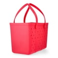thumbnail image 3 of Time and Tru Women's Waterproof EVA Beach Tote Bag, Coral Pink, 3 of 6