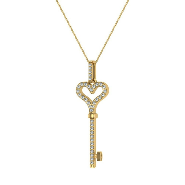 Key to Your Heart Diamond Pendant (20 in)