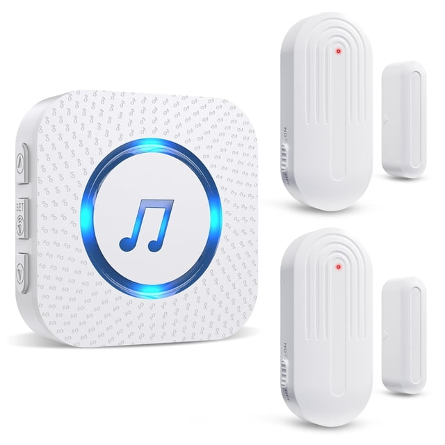 Campanilla con sensor de puerta inalámbrico SanJie, rango de 500 ml con 2 sensores
