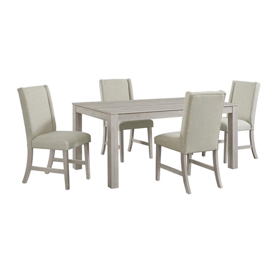 Elements Holmes Rectangular Dining Table in White