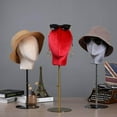 thumbnail image 2 of Mannequin Modèle de Tête Perruques Lunettes Chapeaux Présentoir Support en Mousse Rouge, 2 of 9