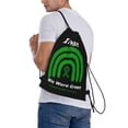 thumbnail image 7 of In May We Wear Green Mental Health Awareness Month Drawstring Backpack Sackpack String Bag Cinch Waterproof Bags for Gym Sports Yoga Travel Beach Swimming shopping, 7 of 7