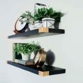 thumbnail image 5 of Willow & Grace Rustic Wood Floating Shelves, Dark Walnut, 36", (Set of 2), 5 of 6