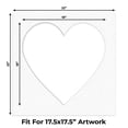 thumbnail image 2 of Oyster Shell White Picture Frame Mat for 22x22 Frames - Heart Opening for 18x18 Photos - 50 Mats, 2 of 7