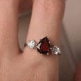 thumbnail image 2 of Natural Red Garnet 925 Sterling Silver Ring, Gift for Her, Engagemant Ring, Birthstone Rings for Women, Gift For Her, 2 of 2