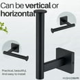 thumbnail image 6 of KOKOSIRI Toilet Paper Holder for Bathroom Toilet Roll Holder Hold Mega Rolls Wall Mounted, Matte Black Stainless Steel B2008BK, 6 of 7