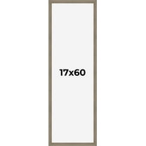 17x60 Frame Gray Barnwood Rustic Solid Wood Picture Frame | 1.5 Inch Moulding Width | Includes UV
