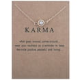 thumbnail image 2 of Circle Crystal Clavicle Chain Card Necklace Personalized Jewelry Gift Holiday Necklace, 2 of 9