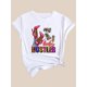thumbnail image 2 of Camiseta para mujer veranoCasual Stylish Round-Neck Short-Sleeve T-Shirt for Black Women with Pink High Heels And Money Letter Print.Father's Day, Mother's Day, New Year, Spring Festival, Valentine', 2 of 5
