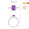 thumbnail image 4 of ANGARA Natural 1.5 Ct. Amethyst with Diamond Halo Engagement Ring in 14K White Gold for Women (Ring Size: 3), 4 of 9