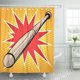 thumbnail image 1 of ABPHQTO Libro Madera Bate de béisbol Retro Deportes Comic Pop Swing Actividad Cortina de ducha 160x180 cm, 1 of 1