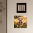 thumbnail image 3 of 14 Inch Wall Clock Battery Operated Square Clock Decorative for Office, Kitchen, Outdoor, Living Room，Yellow Labrador Puppy Playing Beautiful, 3 of 4