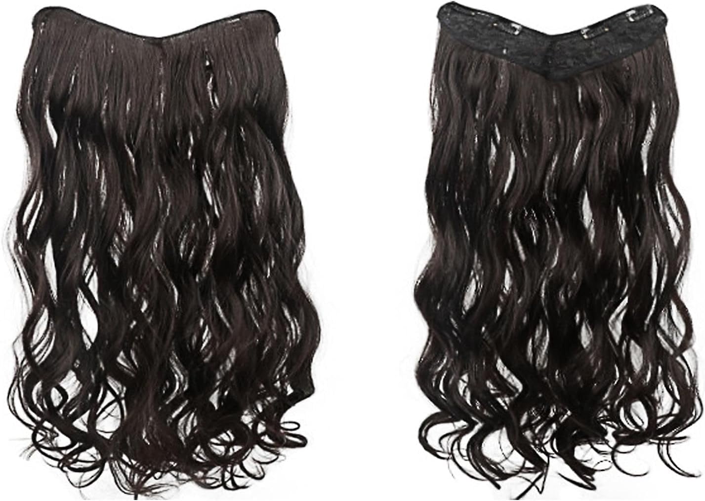 Aorsher 16inch Clip in Extensions One Piece 3/4 Light Brown Full Head Hair Extensions Clip In Seamless V Clip in Hair Extensions with Four Clips for Women