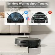 Prettycare C2 2 in 1 Robot Vacuum and Mop Combo Cleaner, Black