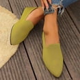 thumbnail image 3 of Rokment Womens Pointed Toe Dress Shoes for Ladies 2026 Spring Fall Knitted Solid Color Ballet Flat Low Heel Dressy Slip on Loafers Formal Walking Sneakers AG Size 8, 3 of 6