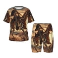 thumbnail image 1 of Fotbe Western Skeleton Cowboy Horse Pijama Estampada de 2 Piezas para Niños – Ropa de Dormir de Manga Corta Cómoda para Niños y Niñas, Camiseta y Shorts de Algodón-Small, 1 of 6