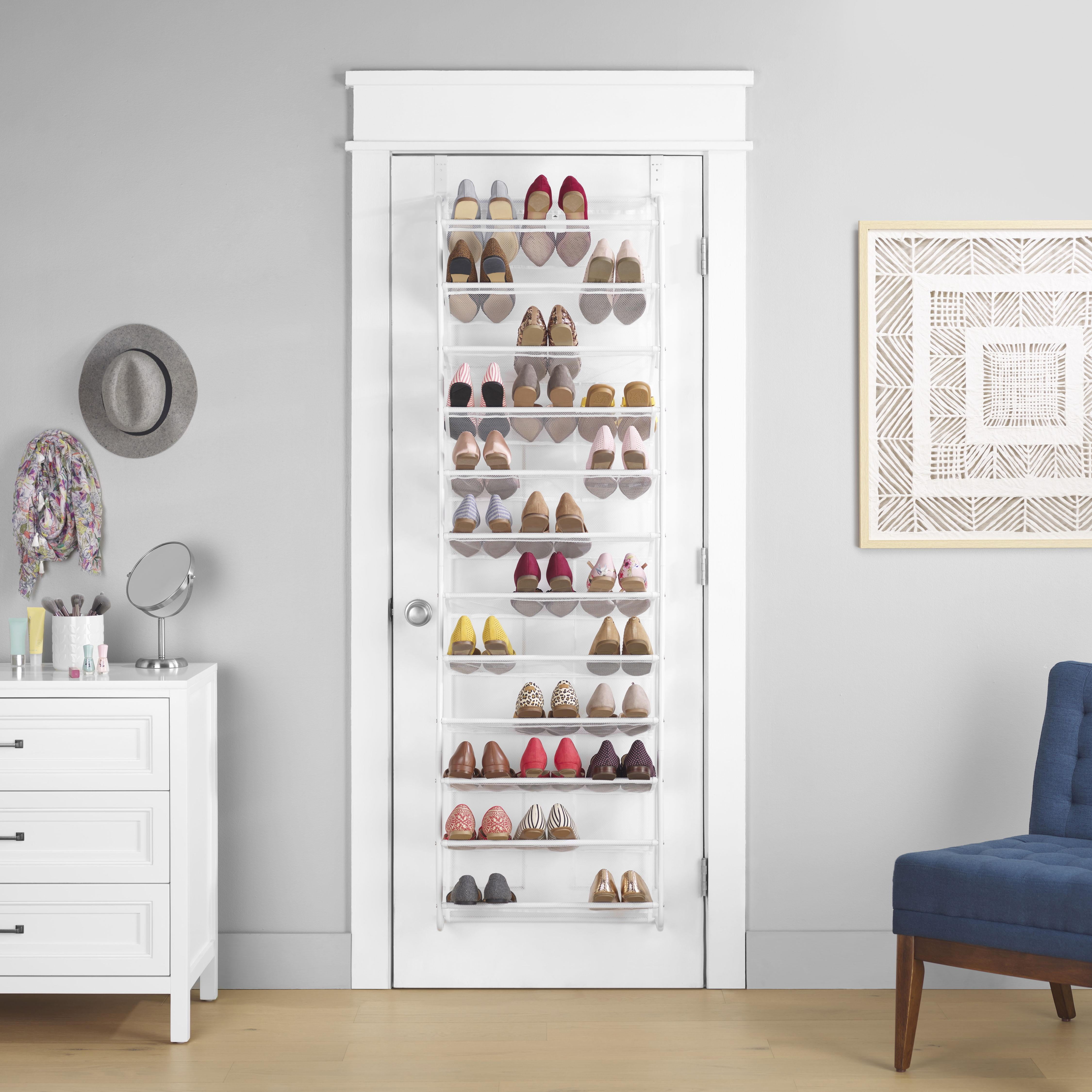 ②WWW_RACK WHAT WE WANT Whitmor 36 Pair Over-the-Door 12 Tier Closet Shoe Rack