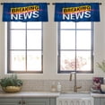 thumbnail image 4 of LALILO Kitchen Curtain Valance News World Map Modern Rod Pocket Window Curtain 52"x 18" Set of 2, 4 of 6