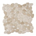 thumbnail image 6 of The Tile Life Huron Rock 12" x 12" Sand Stone Matte Glass Pebble Mosaic Floor and Wall Tile 1 Sheet, 6 of 12