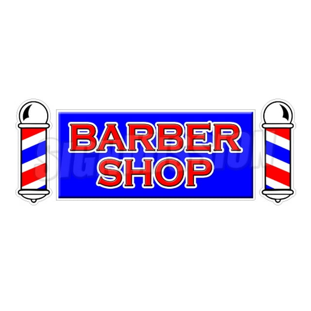BARBER SHOP - Décalcomanie de Fenêtre - Panneaux de salon de Coiffure