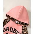 thumbnail image 4 of 5T Baby Girls Outfits 6T Girls Fall Winter Clothes Little Girls Long Sleeve Letter Print Hooded Top Pants 2PCS Set Pink, 4 of 7