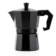 thumbnail image 1 of Olla Moka de 150 ml, distribución uniforme del calor, cafetera Moka de aluminio para estufa, para el hogar, Camping, oficina, negro, 1 of 14