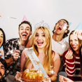 thumbnail image 2 of Birthday Suit Crown Hoop Etiquette Band Printed Strap Girls Birthday Decorations Birthday Party, 2 of 2