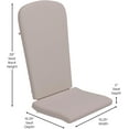 thumbnail image 5 of Set of 2 Adirondack Chair Cushions - Cream Fabric Cushions - 2" Thick Padding - Indoor/Outdoor - Patio Chair Replacement Cushions, 5 of 9
