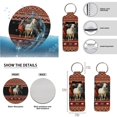 thumbnail image 5 of Jeiento Running Horse Car Accessories Sets with Car Seat Covers Car Floor Mats Steering Wheel Cover Seatbelt Shoulder Pad Auto Armrest Cover Southwest Aztec Coasters Keychains Lipstick Holder 17 PCS, 5 of 7