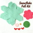 thumbnail image 2 of Christmas Snowflake Felt Ornament Kit, DIY Felt Tree Handmade Crafts Kit with Pre-Cut Felts & Threads for Holiday Crafts, Christmas Tree Decoration (5 PCS ),1 PCS b, 2 of 7
