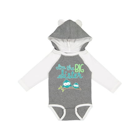 

Inktastic i m the big sister Gift Baby Girl Long Sleeve Bodysuit