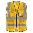 thumbnail image 2 of purcolt Womens High Visibility Reflective Safety Vest V Neck Zipper Workwear Waistcoat with with ID Pocket Yellow Free Size, 2 of 7