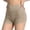 Khaki, variant on vdgthytj Women Athletic Shorts Elastic High Waist Slim Fitted Stretchy Ribbed Yoga Gym Workout Shorts