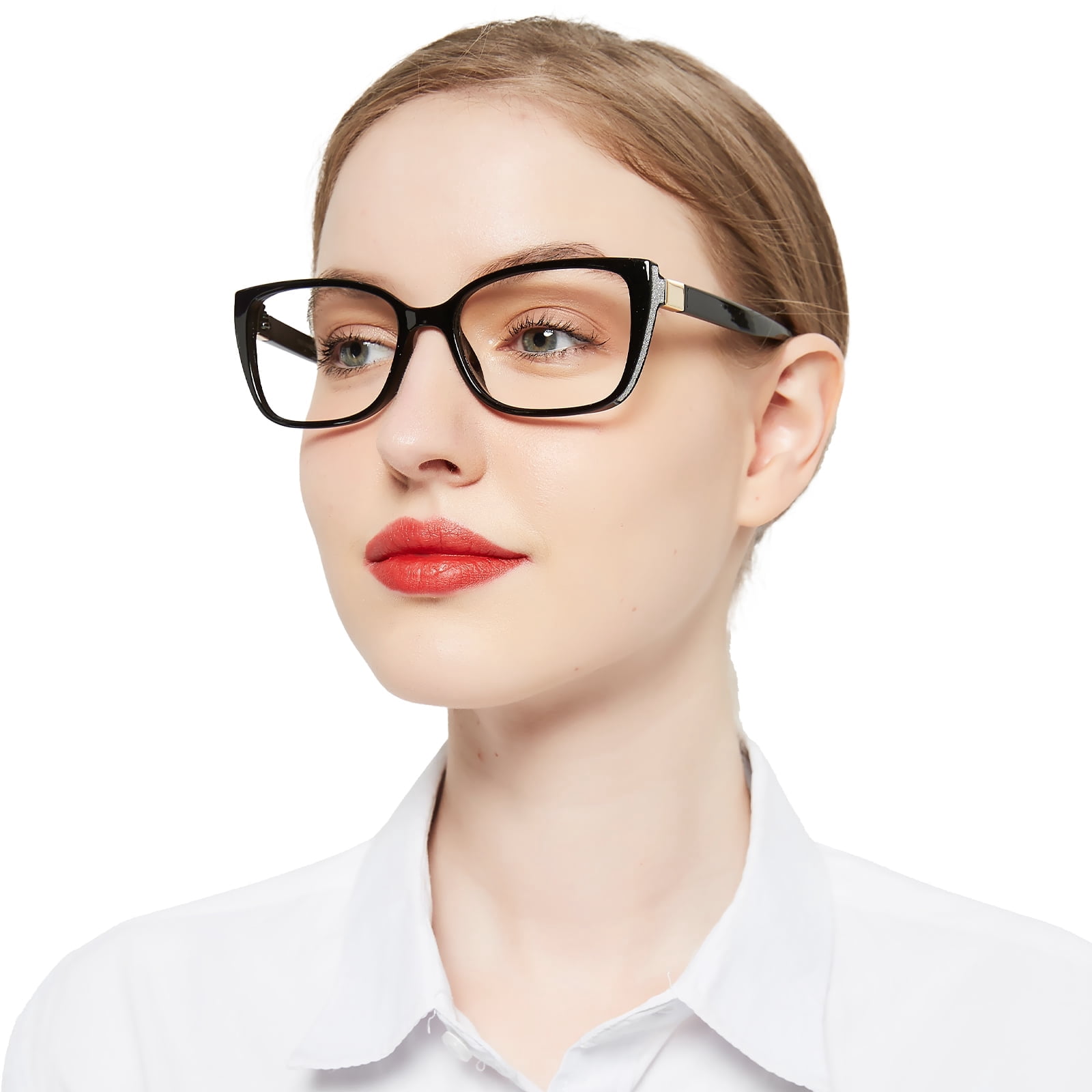 OCCI CHIARI Photochromic Bifocal Reading Glasses for Womens,Large Square Blue Light Blocking & UV400 Protection Sunglasses Readers 1.0 1.5 2.0 2.5 3.0 3.5 4.0(Black +200)