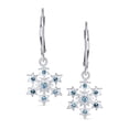 thumbnail image 2 of Bling Jewelry Womens Delicate Holiday Dangle Chandelier Earrings with Snowflake Star Sterling Silver, 2 of 5