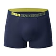 thumbnail image 4 of 5-Pack Classic Men's Boxer Briefs, Comfort Fit Underwear with Contoured Pouch Blue 3XL, 4 of 4