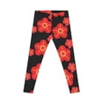 thumbnail image 2 of Soluvd Women's Red Flower Casual Leggings (AOP), 2 of 6