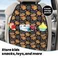 thumbnail image 5 of Easygdp Hamburgers Hot Dogs Car Kick Mat Seat Cover 2 Pcs Anti-Kick Pockets Storage Mat Back Seat Cover Car Seat Protector, 5 of 8