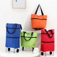 thumbnail image 4 of PENGXIANG Foldable Shopping Bag Cart Trolley Bag with Wheels Grocery Tote Collapsible Handbag, 4 of 9