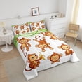 thumbnail image 2 of YST Kids Cute Monkeys Bedding Set Cartoon Monkey Banana Decor Comforter for Kids Boys Girls Wild Animal Pattern Comforter Set Natural Wildlife Quilt Set Bedroom Collection 2Pcs Twin Size, 2 of 6