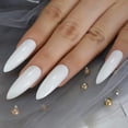 thumbnail image 3 of CoolNail Popular Solid Pure Color False Nails Extra Long Stiletto Tips White Press on Fake Nail Chip UV Gel Finger Extensions Accessories, 3 of 5