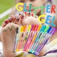 thumbnail image 2 of Disney Princess Glitter Gel Pens Body Markers Colorful & Bright Glitter Pens Gifts for Girls, 16 pcs, 2 of 9