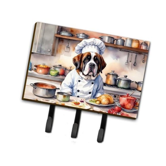Saint Bernard The Chef Leash or Key Holder 6 in x 9 in