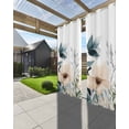 thumbnail image 3 of nqOlkjepod Outdoor Curtains for Patio Waterproof, Elegant Spring Floral Outdoor Privacy Panels Grommet, Pastoral Flower Watercolor Blackout Outside Curtains for Porch/Cabana/Pergola 54"x95", 1 Panel, 3 of 8