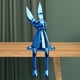 thumbnail image 2 of Adorno de conejo sentado de resina, figura de conejo, escultura animal creativa y sencilla L azul, 2 of 8