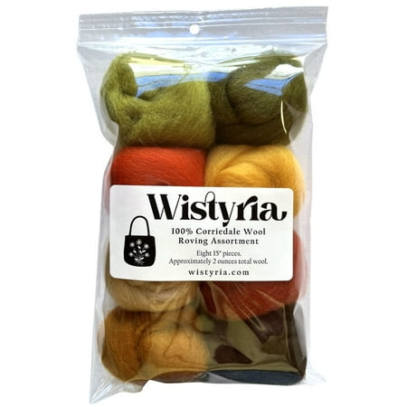 UPC: 0893812001750 | Wistyria Editions Wool Roving 15 .25oz 8/Pkg-Autumn