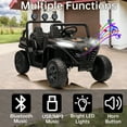 thumbnail image 7 of LUIBAS 24V 4WD Kids Ride on UTV Off-Road Ride on Truck Buggy Car Battery Powered Electric Vehicle 4 Wheeler with Remote Control, Music, LED Lights, Bluetooth, Storage Trunk, for Girls Boys, Black, 7 of 7