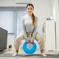 thumbnail image 2 of Soozier 22lbs Kettlebell Kettle Bell with Wide Handle, Light Blue, 2 of 9