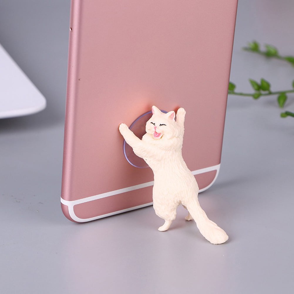 show original title Details about   AA Portable Cat Shape Phone Holder Suction Mount Stand Desktop Decor Gift * 