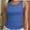 Blue, variant on Crew Neck Tank Tops for Women Stretch Camisole Shirts